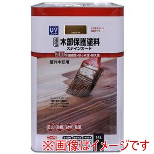 ニッぺ ニッぺ 油性木部保護塗料ステインガード 14L ウォルナット