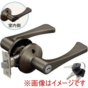 マツ六 マツ六 7010022 リフォーム用レバーハンドル錠 鍵付間仕切錠 鍵付個室用