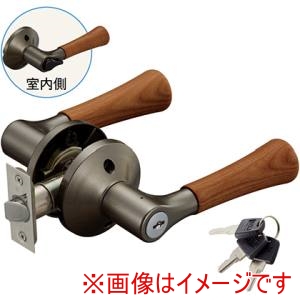 マツ六 マツ六 7010024 リフォーム用レバーハンドル錠 鍵付間仕切錠 鍵付個室用