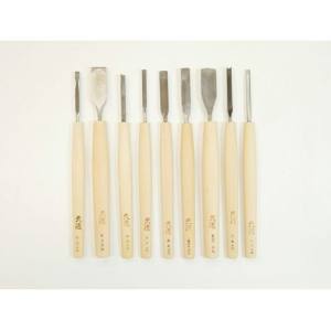 道刃物工業 道刃物工業 ハイス小道具のみ 9本組 レザーケース 