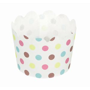 パール金属 パール金属 ベイクイージー 紙製マフィンカップ 60mm ドット 12枚入 D-2675