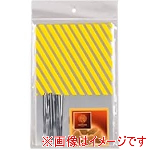 パール金属 パール金属 D-6251 ラフィネ お菓子袋<L>ストライプ 15枚入 