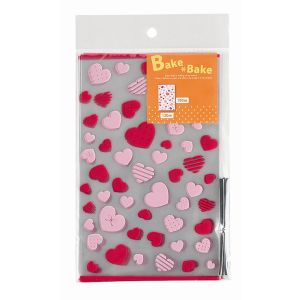 パール金属 パール金属 ベイクベイク お菓子袋 L レッドハート 10枚入 D-6424