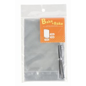 パール金属 パール金属 ベイクベイク マチ付お菓子袋 M クリア 14枚入 D-6434