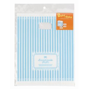 パール金属 パール金属 ベイクベイク 手さげ袋 M ストライプ 4枚入 ガゼット D-6444