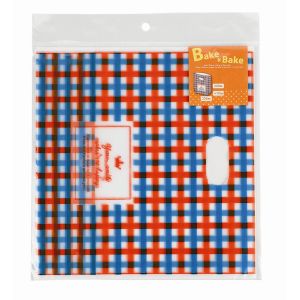 パール金属 パール金属 ベイクベイク 手さげ袋 M チェック 4枚入 底マチ D-6446