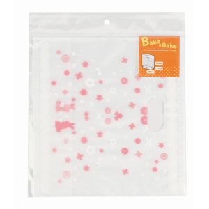 パール金属 パール金属 ベイクベイク 手さげ袋 M ピンクラビット 4枚入 底マチ D-6448