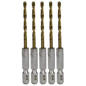 SK11 SK11 六角軸Tin鉄ドリル 普通 3.0mm 5pcs