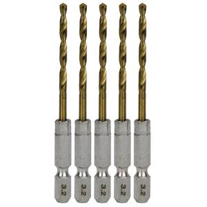 SK11 SK11 六角軸Tin鉄ドリル 普通 3.2mm 5pcs