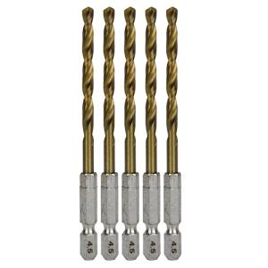 SK11 SK11 六角軸Tin鉄ドリル 普通 4.5mm 5pcs