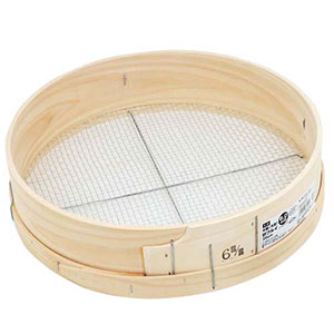 千吉 千吉 木製砂フルイ 丸型 35cm 6.0mm