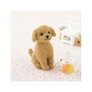 ハマナカ Hamanaka ハマナカ フェルト羊毛キット ふわふわ羊毛でつくる、フェルト犬 トイプードル アプリコットカラー Designed by 須佐沙知子 H441-421