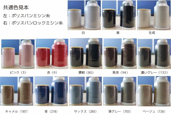  フジックス FUJIX フジックス ポリスパン ロックミシン糸 90番 1500m カラー 402 黒