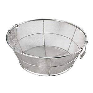 本間冬治工業 本間冬治工業 弁慶 18-8 底平 揚げザル 荒目 45cm