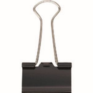 プラス プラス CP-104 35475 ダブルクリップ 中 黒 10個