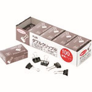 プラス PLUS プラス CP-104-10P 35582 ダブルクリップ CP-104-10P 中 黒 100個