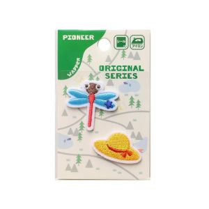 パイオニア パイオニア ワッペン トンボ&麦わら帽子2枚入 シール アイロン両用タイプ RG380-25069