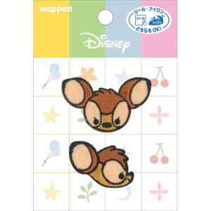 パイオニア パイオニア ディズニー ワッペン バンビ 2枚入り シール アイロン 接着 両用 枚 MY5505-MY509
