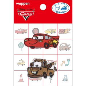 パイオニア パイオニア ディズニー ピクサー カーズ ワッペン マックイーン メーター シール アイロン 接着 両用 枚 MY5505-MY513