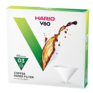 ハリオ HARIO ハリオ VCF-03-40W V60用 ペーパーフィルター 03 W 40枚