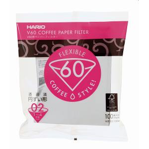 ハリオ HARIO ハリオ VCF-02-100W V60円すい形ペーパーフィルター02W 1～4杯用
