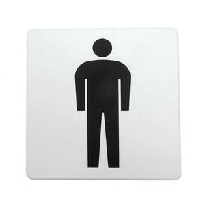 光 光 SAB1015-1 ドームサイン 白 男マーク 黒 100x100mm