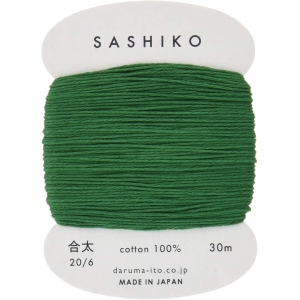 横田 ダルマ ダルマ 刺し子糸 合太 カード巻 約30m Col.208 笹 横田 DARUMA