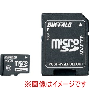 バッファロー BUFFALO バッファロー RMSD-16GC10AB Class10 microSDHCカード SD変換アダプター付 16GB
