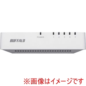 バッファロー BUFFALO バッファロー LSW4-TX-5EP/WHD 10/100Mbps対応 スイッチングハブ プラスチック筐体/電源外付けモデル 5ポート ホワイト
