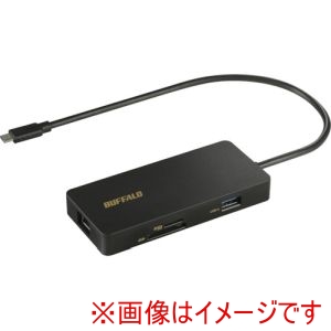 バッファロー BUFFALO バッファロー LUD-U3-CGCBK Type-C接続 ドッキングステーション PD対応 CR付 ブラック
