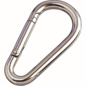 水本機械製作所 水本機械製作所 B-1975 ステンレス ナス型カラビナ 環なし 線径6mm 長さ63mm