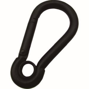 水本機械製作所 水本機械製作所 B-2835 ステンレス スナップフックA型 リング付 黒色塗装 線径7mm 長さ70mm