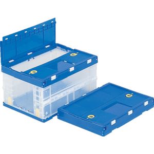 サンコー 三甲 サンコー サンクレット 折りたたみコンテナー P22B 透明青 SKSO-P22B-TMBL