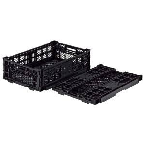 サンコー 三甲 サンコー 折りたたみコンテナー EP33A-B ブラック