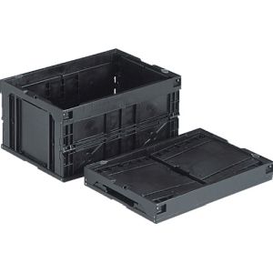 サンコー サンコー NO.551280 折りたたみコンテナー 551280 オリコン40B BK 導電 メーカー直送 代引 北海道沖縄離島不可