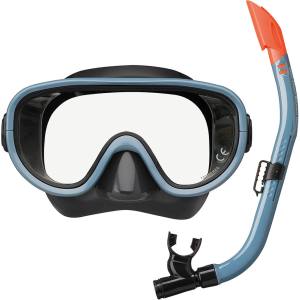 リーフツアラー ReefTourer リーフツアラー シリコーン製マスク&弁付きWガードシュノーケル 大人用2点セット ブラックスモークブルー BKSBL RC0117