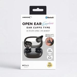 ハイディスク HI DISC ハイディスク HDBTOEJ355BK オープンイヤーイヤホン イヤーカフタイプ