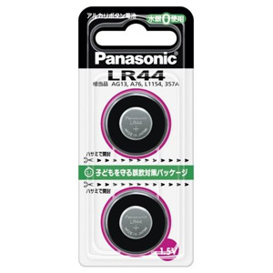 パナソニック Panasonic パナソニック LR-44/2P アルカリボタン電池 2個入 Panasonic