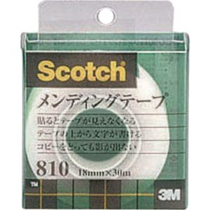 スリーエム 3M スリーエム 3M 810-1-18C メンディングテープ 18mmX30m 巻芯径25mm