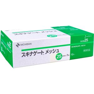 ニチバン NICHIBAN ニチバン 極低刺激性テープ スキナゲートメッシュ 25mm×7m 12巻入
