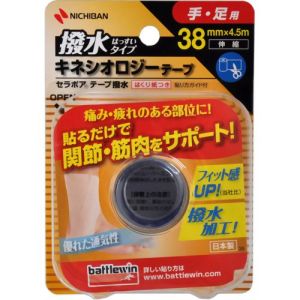 ニチバン NICHIBAN バトルウィン セラポアテープ撥水 キネシオロジーテープ 38mm×4.5m 1ロール