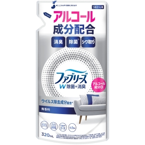 P&Gジャパン P&Gジャパン ファブリーズ W除菌+消臭 無香料 アルコール成分入り つめかえ用 320mL