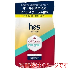 P&G P&G h s for men ゴールド2in1 オールドスパイス ピュアスポーツの香り シャンプー つめかえ用 300g