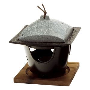 ヤマコー 用美 YAMACO ヤマコー アルミ蓋付角陶板 石目 21507 用美