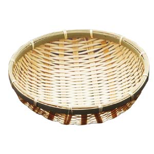 ヤマコー 用美 YAMACO ヤマコー おわん型 竹ザル 白 21.5cm 22557 用美