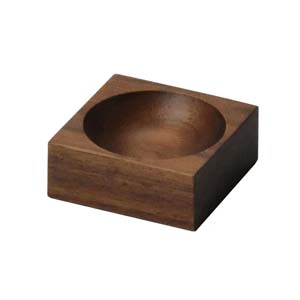 ヤマコー 用美 YAMACO ヤマコー 無垢な小鉢 角 小 ウォールナット 27849 用美
