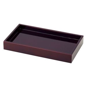 ヤマコー 用美 YAMACO ヤマコー 創 長角盛皿 溜塗 22.7×13×H3cm 38517 用美