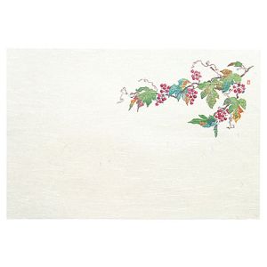ヤマコー 用美 YAMACO ヤマコー 尺3 雲竜和紙 懐石まっと 四季 山ぶどう 50枚入 64380 用美