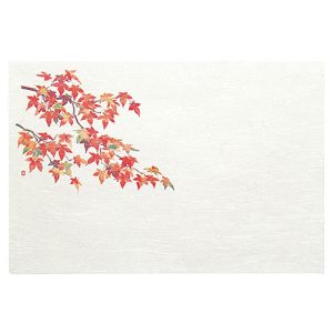 ヤマコー 用美 YAMACO ヤマコー 尺3 雲竜和紙 懐石まっと 四季 紅葉 50枚入 64381 用美