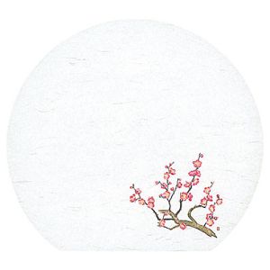 ヤマコー 用美 YAMACO ヤマコー 尺3半月雲竜和紙懐石まっと 四季 梅 50枚入 64383 用美